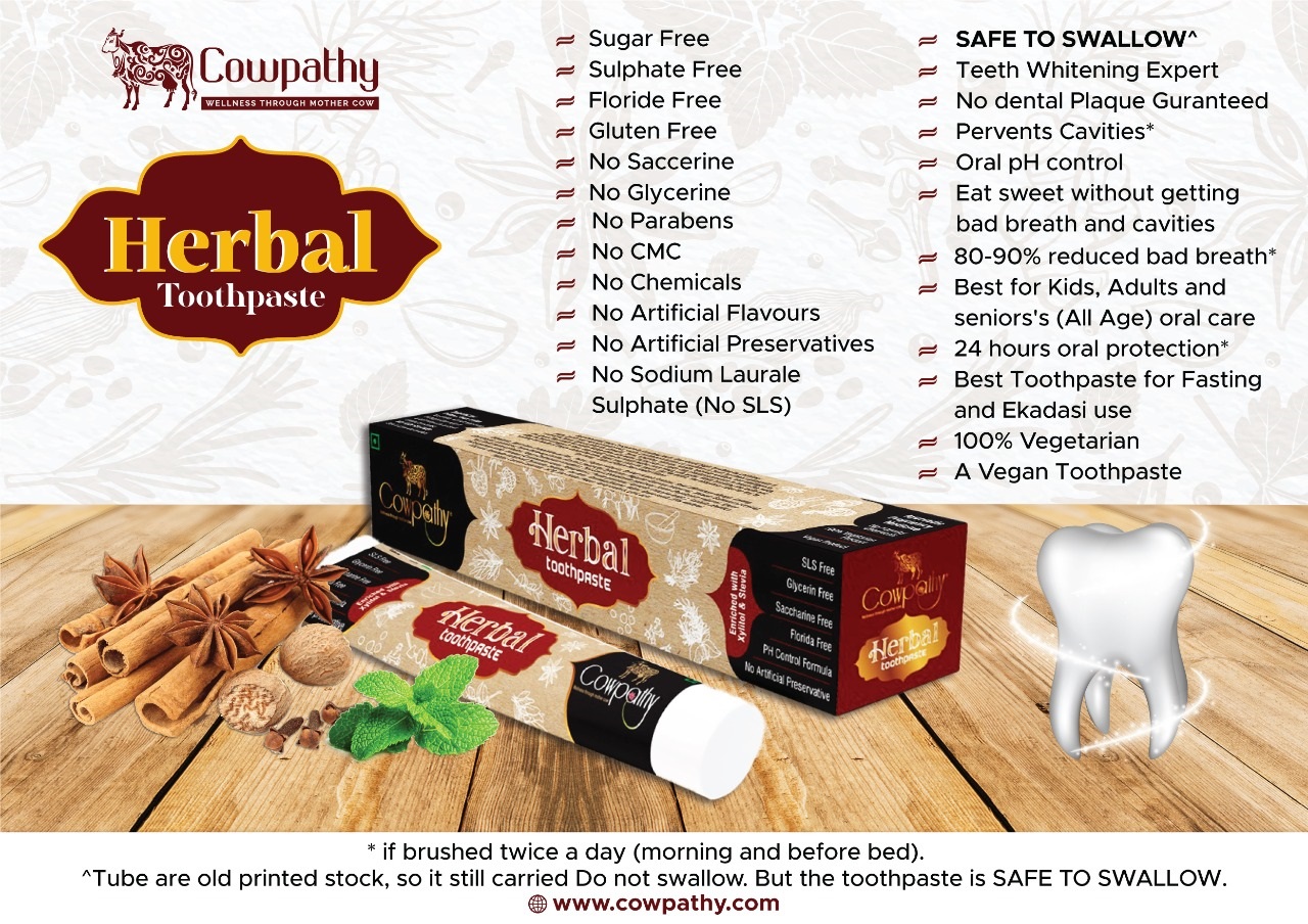 Herbal Tooth Paste (VEGAN SLS FREE Panchagavya)